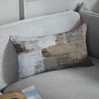 Britimes Throw Pillow Covers Modern Home Art Decor, 12 x 20 Inches Set of 2 Abstract Oil Painting Pillowcases for Bedroom, Living Room, Cushion Couch Sofa, Beige Home Grey Brown