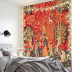 FEASRT Animal Tapestry European Royal Princess Tapestrys Medieval Bohemian Mandala Tapestry, 40x30 Inches Soft Flannelette, for Bedroom Living Room Dorm
