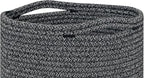 voten Storage Cubes Baskets Bins Organizer 11x11x11'' Fit 12x12''Cube Storage Organizer Bookcases Shelves,Roomy Cute Durable Woven Cotton Storage Basket for Organization,Round 3Pack Mixed Black