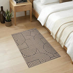 GarveeHome Easy Jute Rainbow Rug 2x3 Entryway Rug Indoor Outdoor Front Door Mat Neutral Non Slip Non Shedding Washable Farmhouse Kitchen Mat