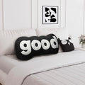 Johnear Headboard Pillow Black Plush Reading Pillow Back Support Pillow for Bed Sitting Up Adult Daybed Sofa College Dorm Bed Headboard Backrest Cushion Bolster Throw Pillow Body Pillow Twin