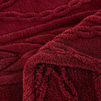 YUSOKI Twin XL Blanket Single Layer,Weight(3.1lb),370GMS-3D Stylish Design for Gift Home Decor (Burgundy Red,65"x90")