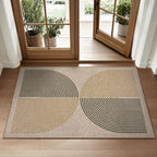 Lahome Enfys Rainbow Easy Jute Rug, 2x3 Entryway Rug Indoor Outdoor Front Door Mat, Farmhouse Neutral Non Slip Non Shedding Washable Kitchen Mats for Floor Foyer