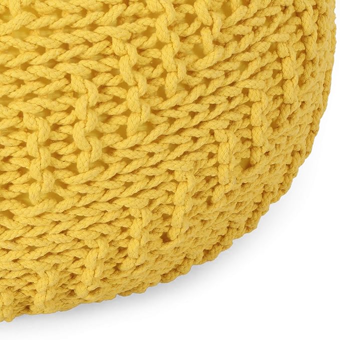 Christopher Knight Home Pouf, Yellow