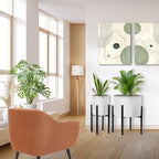 Sorbus Adjustable Metal Plant Stand – Mid Century Style Flower Pot Holder, 10 to 16 Inches Planter Stand for Modern Home Décor, Houseplants – Plant & Pot NOT INCLUDED (Black, 1 Pack)
