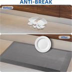 2 PCS Anti Fatigue Kitchen Mats for Floor, Grey 9/10 Extra Thick Cushioned Standing Desk Mat, Comfort Memory Foam Ergonomic Rugs and Mats Non-Slip Waterproof for Office, Kitchen, 20"x32"+20"x32"