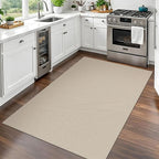 EARTHALL Woven Area Rug 3x5 Ft Washable Rugs for Entryway Braided Non Slip Rubber Backed Throw Rugs Door Mat Indoor Outdoor Entrance Cotton Carpet for Kitchen Foyer Front Door, Beige/Khaki