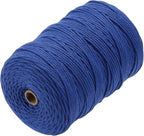 Cotton Macrame Cord 3mm 328yards Natural Colored Macrame Supplies, Soft Craft Cotton Rope for Plant Hanger Wall Hanger Dreamcatcher (Dark Blue)