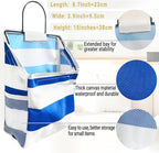 Wall-Hanging Storage Bags, Desktop Organizer Basket Cotton Linen Hanging Storage Basket for Kitchen,Bderoom,Living Room (#1 Streak-3Pack)