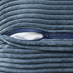 MIULEE Blue Corduroy Lumbar Pillow Covers 12x20 Inch 12x20 Inch with Splicing Set of 2 Soft Boho Pillow Covers Broadside Decorative Textured Summer Coastal Pillowcases for Couch Bed Livingroom