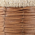 GANAZONO Woven Planter Basket Natural Rattan Plant Pot 7.28X7.28X5.31In Handwoven Multi-Purpose Flower Container for Indoor Outdoor Decor and Storage