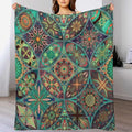 Vintage Mandala Throw Blanket Bohemian Boho Colorful Blanket for Sofa Bed Couch Chair Or Dorm 70"x80"