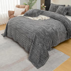 YUSOKI Queen Size Blanket Single Layer,Weight(4.4lb),370GMS-3D Stylish Design for Gift Home Decor (Grey,90"x90")
