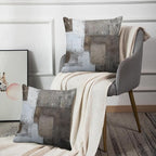 Emvency Set of 2 Brown White and Grey Throw Pillow Covers Modern Abstract Painting Decorative Pillow Cases Home Decor Standard Square 18x18 Inches Pillowcases