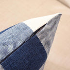 CARRIE HOME Navy Blue Buffalo Plaid Lumbar Pillow Covers 12x20 Set of 2 Blue Checkered Pillow Covers 12 x 20 Outdoor Farmhouse Lumbar Pillow Covers for Front Porch and Patio Furniture