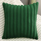 2 Pack 18x18 Pillow Cover Velvet Pillow Covers, Faux Fur Square Throw Pillow Covers for Living Room Decorations Throw Pillow Case, Throw Pillow Cover Cushion Cover for Sofa Bedroom Car, Dark Green
