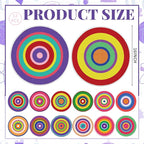 Tinideya 12 Pcs Kids Carpet Circle Seats for Class 16 Inch Round Classroom Rug Floor Cushions Soft First Day of School Educational Mat Non Slip Back to School Learning Playing Areas(Vivid)