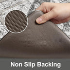 KIMODE Kitchen Mat for Floor Anti Fatigue Cushioned, 20"x59"+20"x32" Boho Oriental Kitchen Runner Rug, Non Skid Padded Kitchen Floor Mat, Comfort Standing Desk Mats for Laundry Office Sink Grey