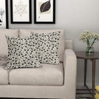 Black Floral Pillow Covers 22x22 Set of 2 Vintage Rustic Old Style Cute Small FlowerBlack Cream Print Decorative Outdoor Pillowcases Farmhouse Throw Cushion Case Decor for Couch Sofa Bed