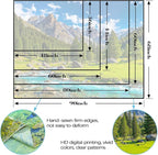 Accnicc Nature Forest Mountain Tapestry Green Pine Tree Wall Tapestry for Bedroom Aesthetic River Landscape Small Tapestries Wall Hanging for Dorm Living Room Decor 60 x 44 Inch