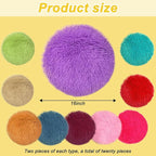20 Pack Kids Crazy Carpet Circle Seats 16 Inch Round Floor Mat Kids Colorful Floor Cushions Soft Educational Classroom Rug for School Home Group Activity Learning Marker Playing Areas
