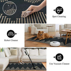 LIVEBOX Easy Jute Runners Rug for Entryway, 2x6 Runner Rug Kitchen Rugs Non Slip, Washable Black and Tan Bohemian Indoor Runner Rugs for Laundry Room Bedroom, Carpet Runners for Hallway 6ft