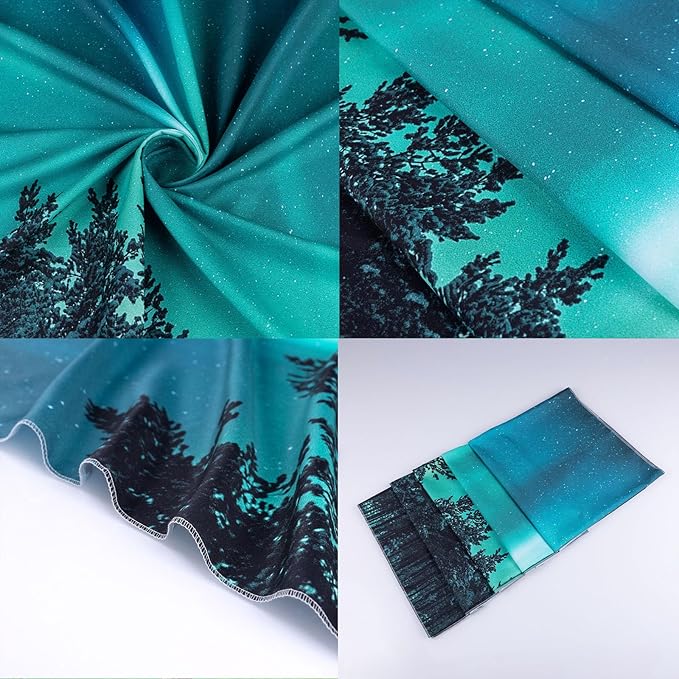 Atrippy Northern Lights Forest Wall Tapestry for Bedroom Living Room, Nature Starry Night Calming Aurora Borealis Wall Hanging, Winter Space Tapestry Ceiling Decor for Dorm Men 51"X60"