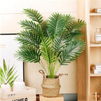 Der Rose Fake Palm Tree 28Inch Faux Plant Potted Tall Fake Plant with Hand-Woven Baskets Artificial Tree for Indoor Outdoor Home Office Bedroom Porch Balcony Decor
