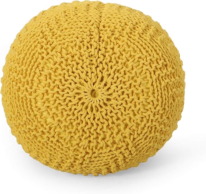 Christopher Knight Home Pouf, Yellow