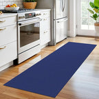 EARTHALL Woven Runner Rug 2x6 Ft Washable Runners for Hallways Cotton Non Slip Rubber Backed Kitchen Runner Braided Indoor Floor Carpet for Entryway, Hallway, Kitchen, Bedroom, Royal Blue/Navy
