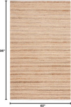 SAFAVIEH Natura Collection Area Rug - 5' x 8', Natural & Beige, Rustic Farmhouse Design, Handmade Wool & Jute, Ideal for The Living Room, Bedroom, Dining Room (NAT501A-5)