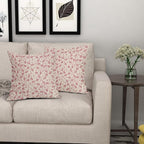 Light Pink Floral Pillow Covers 16x16 Set of 2 Vintage Rustic Old Style Cute Small Flower Pink Cream Print Decorative Outdoor Pillowcases Farmhouse Throw Cushion Case Decor for Couch Sofa Bed