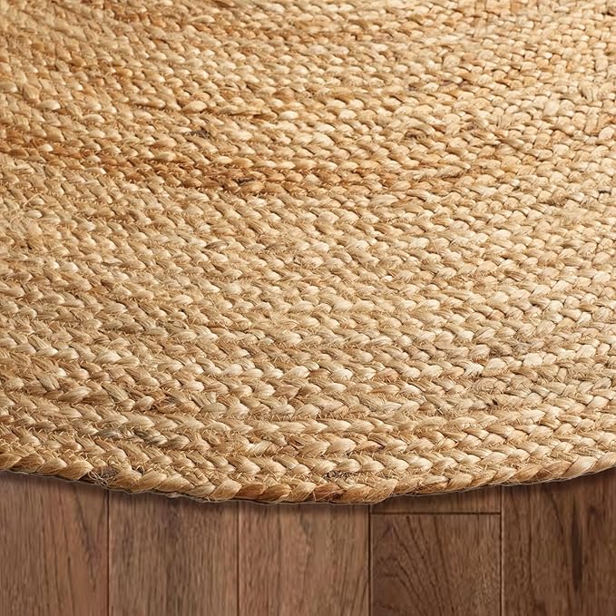 Chardin home Hand Woven Natural Jute Braided Area Rug – 3x5 Feet Oval | Vintage Boho Reversible Rug for Living Room, Bedroom, Dining Area, Entryway | Farmhouse Natural Fiber Floor Covering