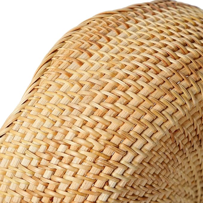 11.2” Bread Basket, Wicker Basket Rattan Fruit Bowls, Decorative Bread Baskets, Large Handwoven Storage Basket, Natural Serving Bowls Kitchen Counter Coffee Table Organizing Dining Room Vegetable