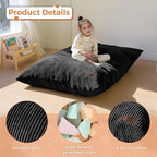MAXYOYO 3 in 1 Kids Bean Bag Chair Bed, Convertible Chair Folds from Bean Bag to Lounger, Child Floor Sofa for Gaming, Reading, Floor Mattress with High-Density Foam Filling