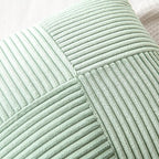 MIULEE Mint Decorative Throw Pillow Covers 20x20 Inch for Couch Bed Sofa Pack of 2 Boho Farmhouse Throw Pillows Soft Cross Corduroy Patchwork Textured Cushion Cases