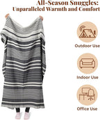 Folkulture Throw Blanket for Couch 50" x 60" |100% Recycled Cotton Couch Chritmas Throw Blanket for Chair, Boho Throws Blankets for Bed,Sofa, Lightweight| Guest Room Must Haves Blanket | Steel Gray