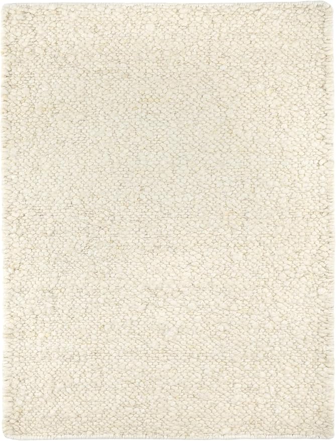 Dash & Albert Holmstead Ivory Handwoven Wool Rug, 8.5 X 11.5 Feet, Ivory Solid Pattern