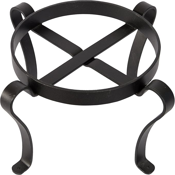 Achla Designs Patio Flower Pot Plant Stand, 8-in H Black