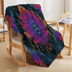 Mandala Boho Throw Blanket Colorful Floral Bohemian Blanket for Sofa Bed Couch Chair Or Dorm 70"x80"