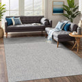 Beverly Rug Easy Jute Gray Rug 8x10 Solid Washable Durable Outdoor Indoor Area Rugs for Living Dining Room Patio Office Stain Resistant Non Shedding Casual Indoor Outside Carpet 8 x 10 Gray