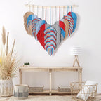 Amestrina Boho Tapestry for Bedroom, Boho Wall Decor for Bedroom, Large Wall Art for Living Room, Macrame Wall Hanging，Wall Tapestry for Living Room (Red)