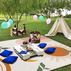 Extra Large Picnic Blankets Waterproof Foldable (60"x 80") Boho Beach Blanket Waterproof Sandproof,3-Layer Thicking Mat Outdoor Packable Camping Blanket