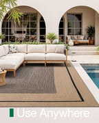 LUMI 4x6 Jute Area Rug for Living Room, Natural Handwoven Rugs Non Slip, Farmhouse Braided Carpets No Shedding for High Traffic, Dining Room, Indoor, Outdoor, Patio