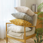 ANRODUO Pack of 2 Grey Boho Decorative Throw Pillow Covers with Tufted Rhombic Jacquard for Room Decor Boho Pillow Covers Decorations 18x18 Cute and Soft Pillowcase for Couch Sofa Bed and Living Room