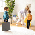 ECR4Kids SoftZone Square Floor Cushions with Handle, Flexible Seating, Yellow, 6-Piece