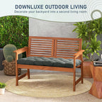 downluxe Outdoor Bench Cushion for Patio Furniture, Waterproof Tufted Overstuffed Porch Swing Cushions, Thick Outdoor Loveseat Cushions, 48" X 18" X 5", Dark Grey, Set of 1