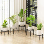 5-Pack Metal Plant Stands, Anti-Rust Iron Flower Pot Stand Plant Pot Shelf for Multiple Plant Decoration Racks for Home Patio Garden Outdoor Indoor