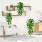Sggvecsy Fake Hanging Plants 4 Pcs Artificial Hanging Plants Fake Ivy Vine Faux Pothos Vines Artificial Ivy Leaves Greenery Plant for Room Patio Home Indoor Outdoor Shelf Wall Garden Decor(No Baskets)