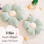 Flower Throw Pillow, Cute Flower Shaped Pillow Decorative Throw Pillow for Bed Couch, Soft Daisy Pillows Floor Seating Cushion Cushions (14.9 Inch Sage Green)